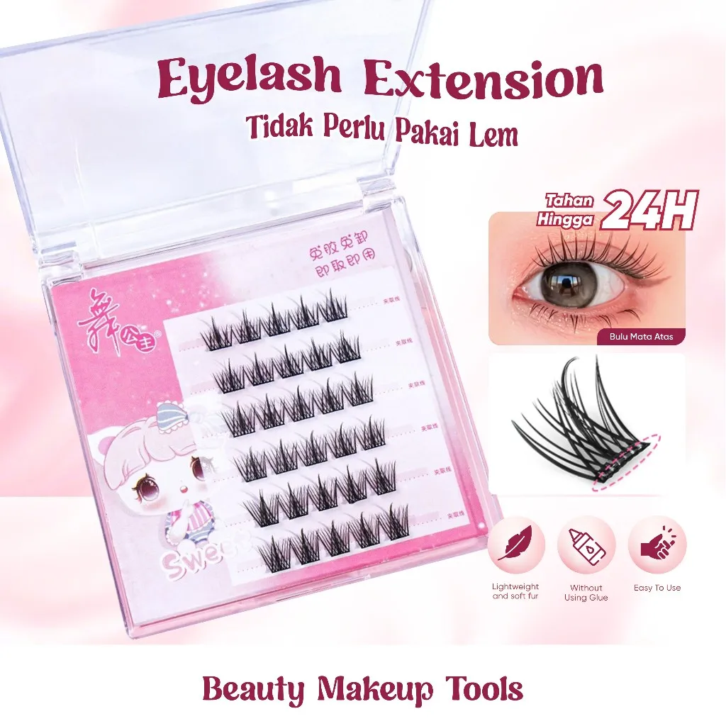 Amy's Diary Bulu Mata Palsu Premium Tidak Perlu Pakai Lem Natural Eyelash Extention Korean Look