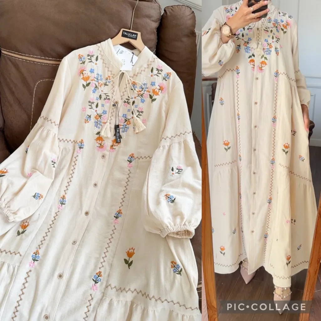 dress katun linen RAYA bordir TALULLAH