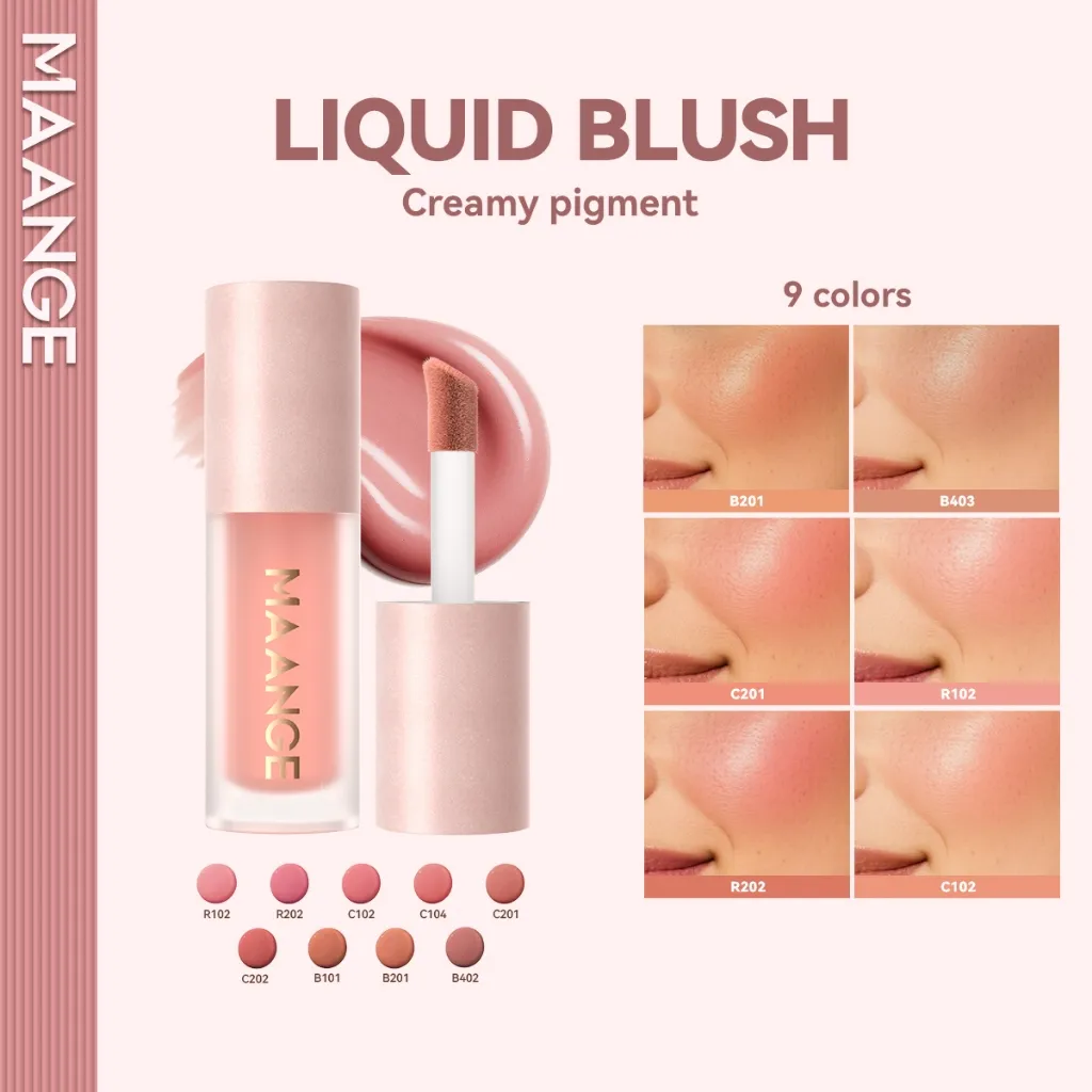 MAANGE Cheek &  Lip Tint – Halus, Tahan Lama, 2 IN 1 Multi-Fungsi Liquid Blush On MG-F04