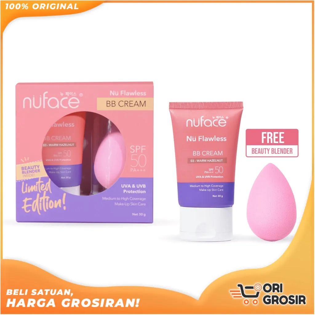 ORI Grosir Nuface Nu Flawless BB Cream Package - Paket BB Cream