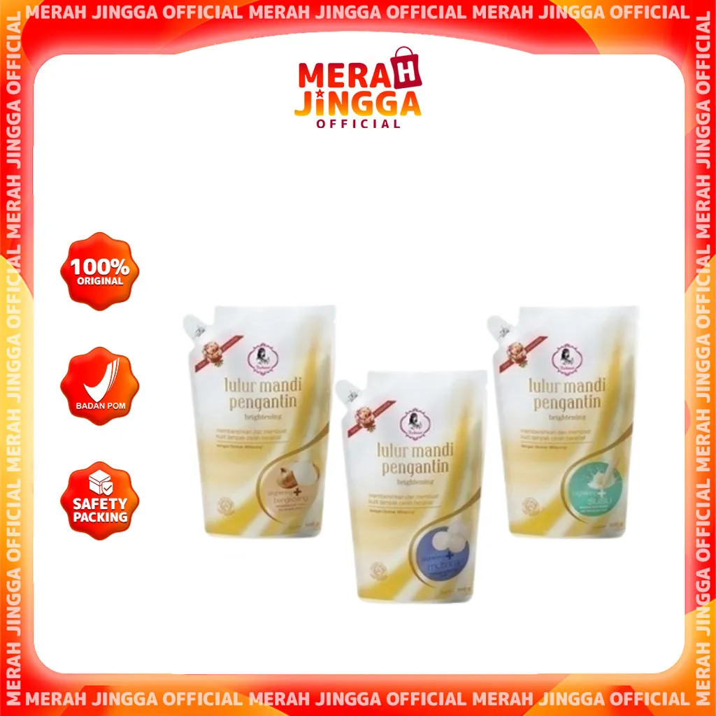 PURBASARI Lulur Mandi Pengantin 500g Series  | Merah Jingga Official