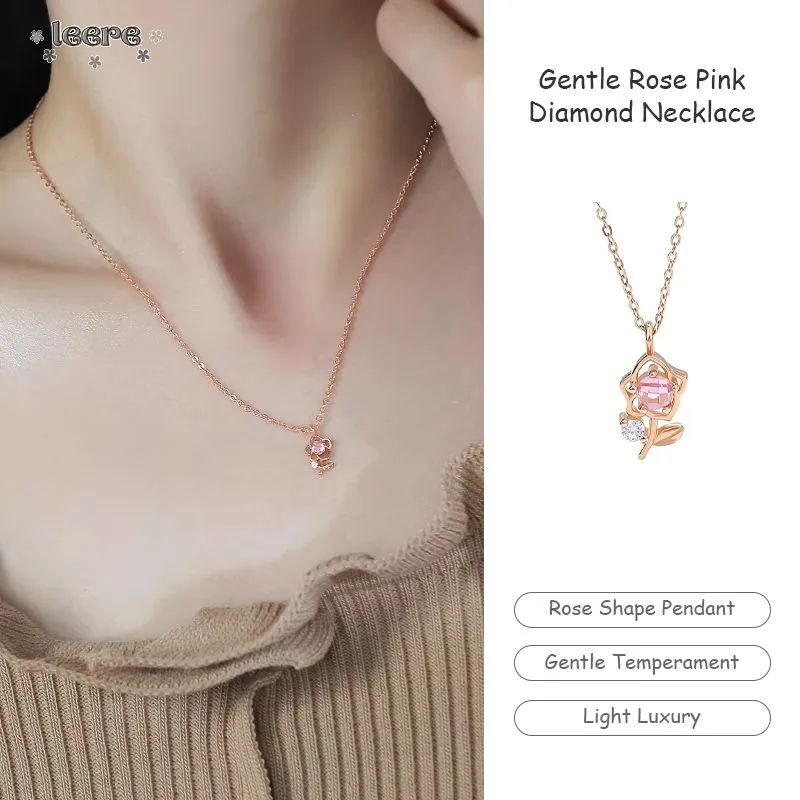COD Kalung Choker Rose Aesthetic  Perhiasan Klavikula Wanita Desain Bunga Mewah Minimalis, Aksesoris Couple Unik  Hadiah Romantis untuk Kekasih -Le