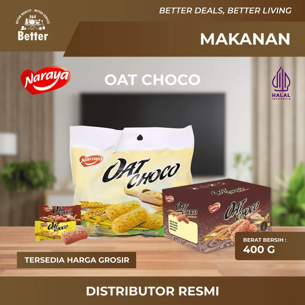NARAYA Oat Choco Cemilan Sereal Sehat Untuk Diet Rendah Kalori