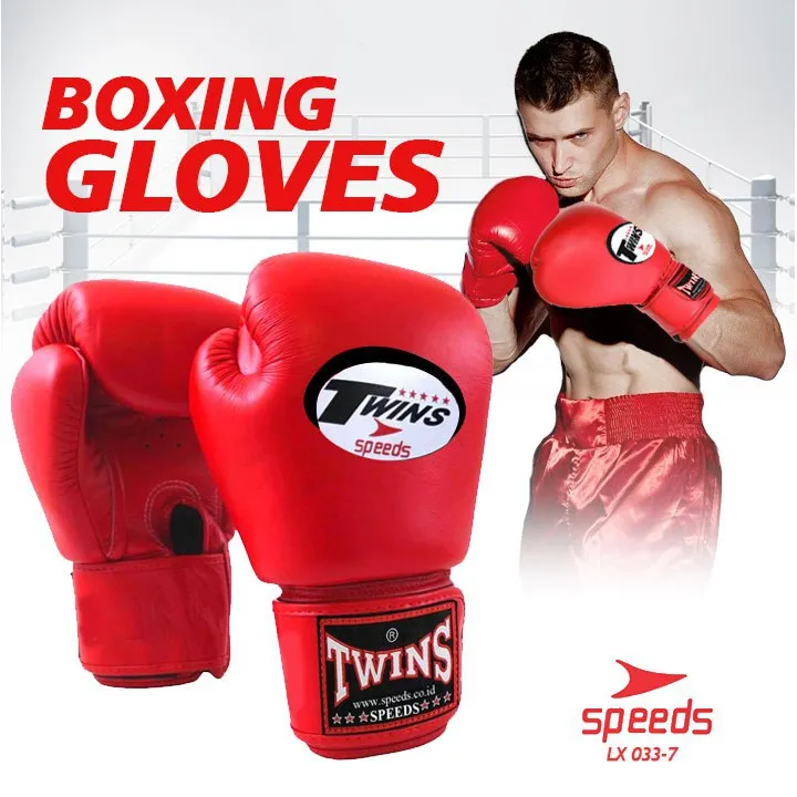 Speeds Boxing Gloves 10OZ 120Z Sarung Tinju Twins Sports Punch 033-7
