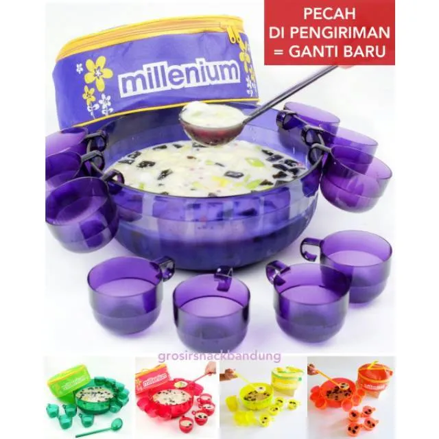 Millenium Cocktail Set / mangkuk gelas cangkir es sop buah