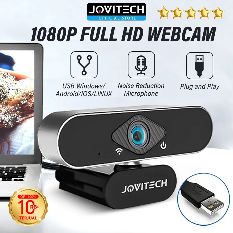 Jovitech Webcams Laptop 1080P USB Kamera PC 4K Full HD  Live Broadcast Video Meeting Camera - CM08
