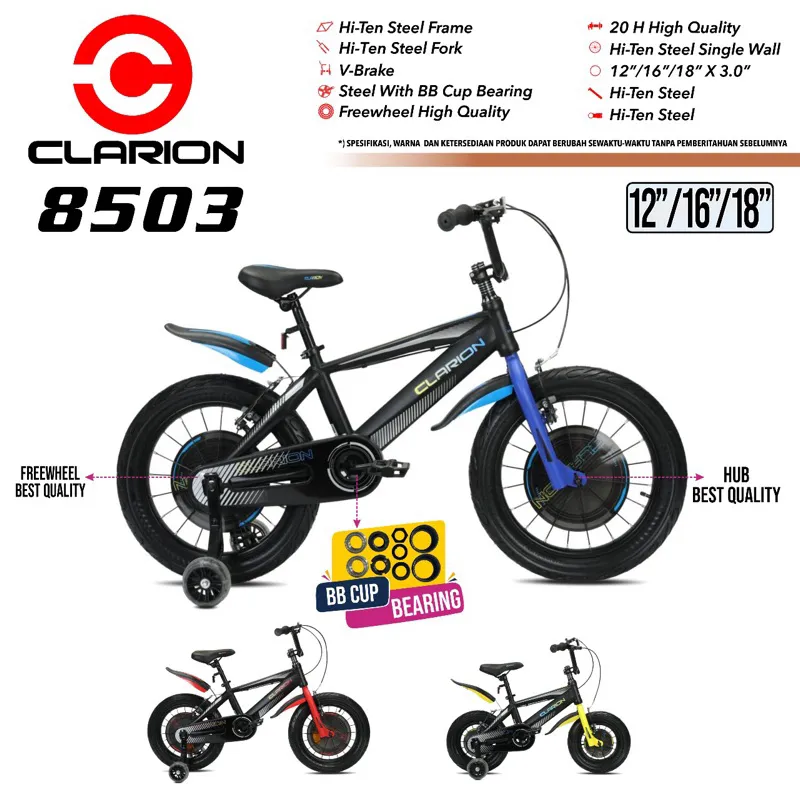Sepeda Anak Laki BMX 12 / 16 / 18 Clarion 8503 dan 8505