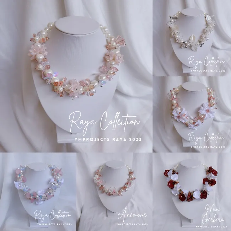 READY STOCK • PART 3 - PREMIUM CRYSTAL BEADS NECKLACE - KALUNG KRISTAL DAILY HIJAB FASHION HANDMADE LAYER CHOKER KOREAN NECKLACE KONDANGAN | KALUNG PANJANG HIJAB NONHIJAB KALUNG KONDANGAN KEBAYA BRIDESMAID • BY YMPROJECTS