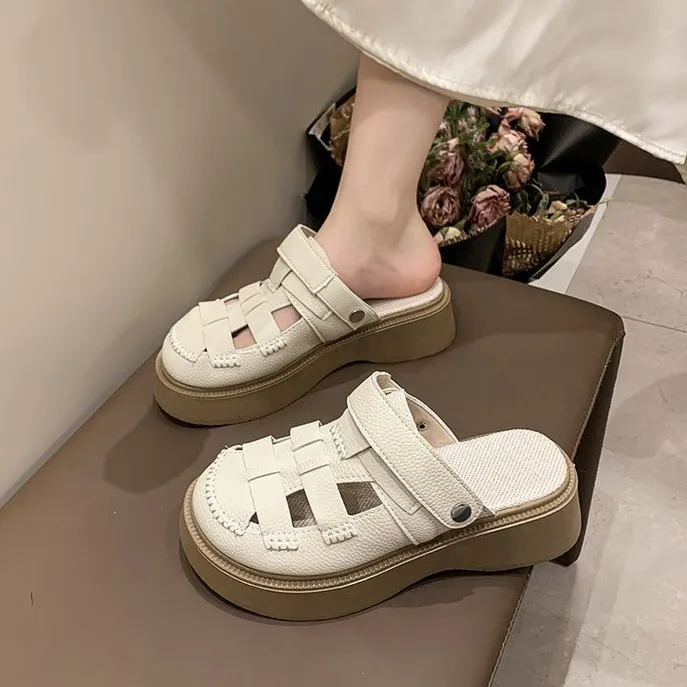 TBIG FLORIA Sandal Wedges Wanita Import Tutup Depan Santai Casual Fashion Size 35 - 40 LS01
