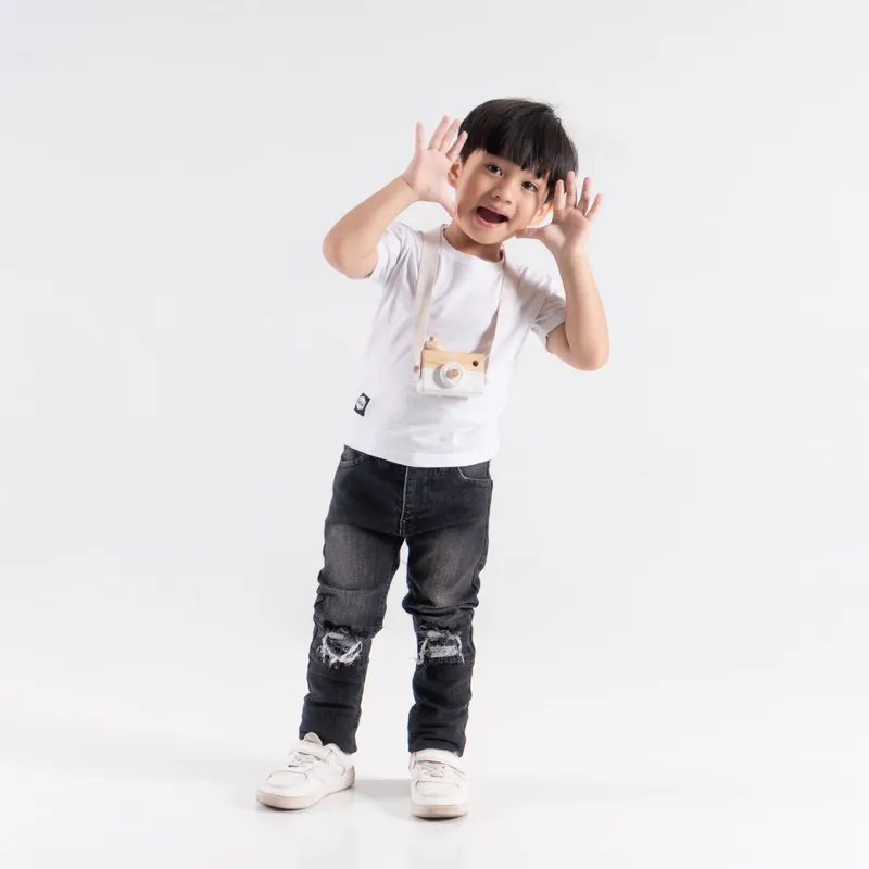 Celana Jeans Anak Laki-Laki Tebal & Kuat Model Sobek Kekinian Usia 4-8-10-12 Tahun