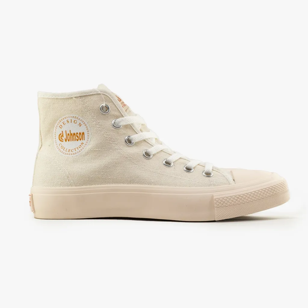 Johnson Basic Highcut Milky Sneakers Pria & Wanita - Sepatu Casual Minimalis , Nyaman Dipakai Seharian