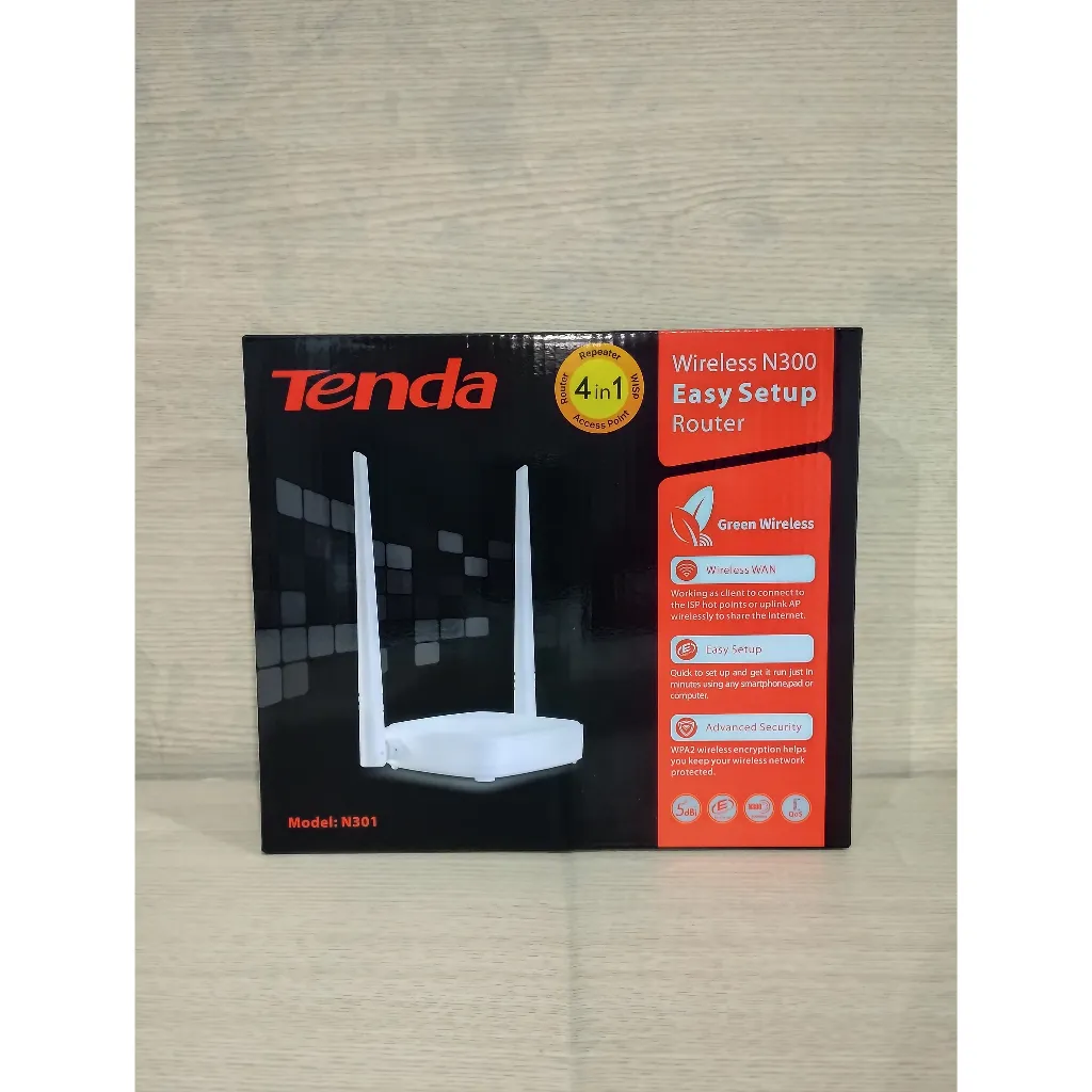 TENDA N301 Router Wireless 300Mbps Easy Setup Router