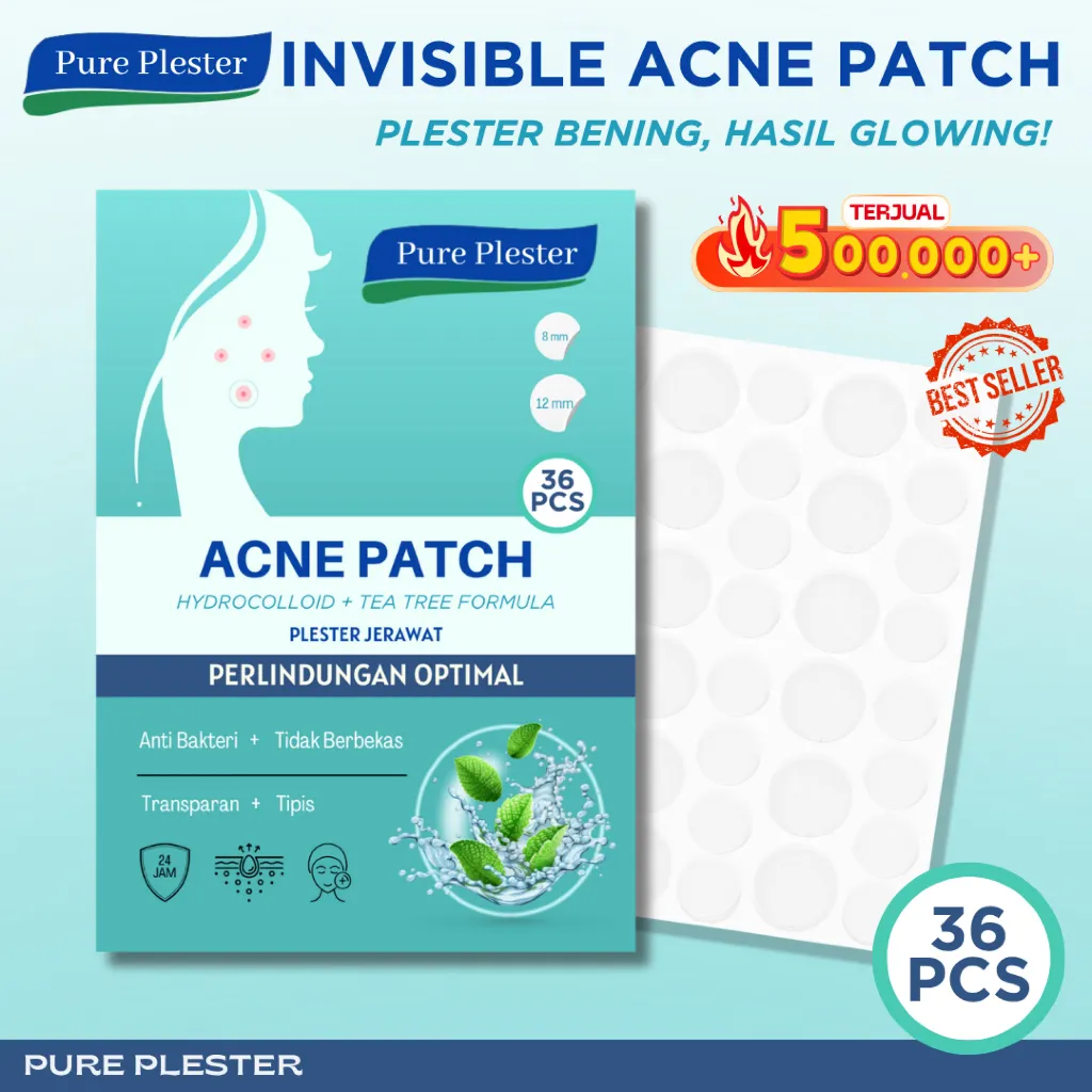 Acne Patch Transparan 36 Pcs / Plester Jerawat Pagi dan Malam - Ultra Thin Acne Spot - Hidrokoloid Bening - Invisible Acne Treatment