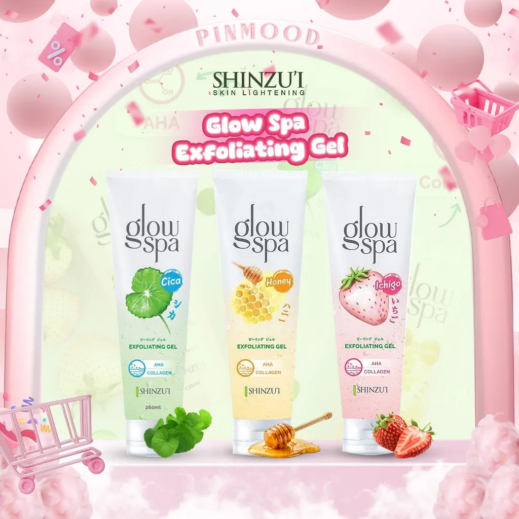 SHINZUI - GLOW SPA EXFOLIATING GEL ( 130 | 260 ml ) - Gel Eksfoliasi Bersih Cerah Glow Skin SHINZU'I