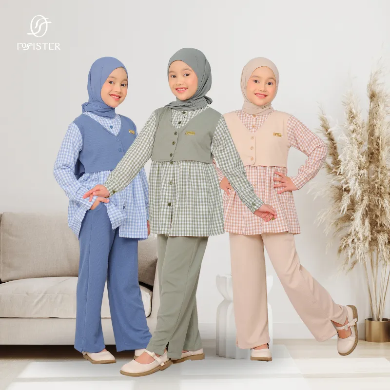 Arumi One Set Baju Rompi Setelan Anak perempuan Terbaru Lebaran 2025 Premium By Forsisters