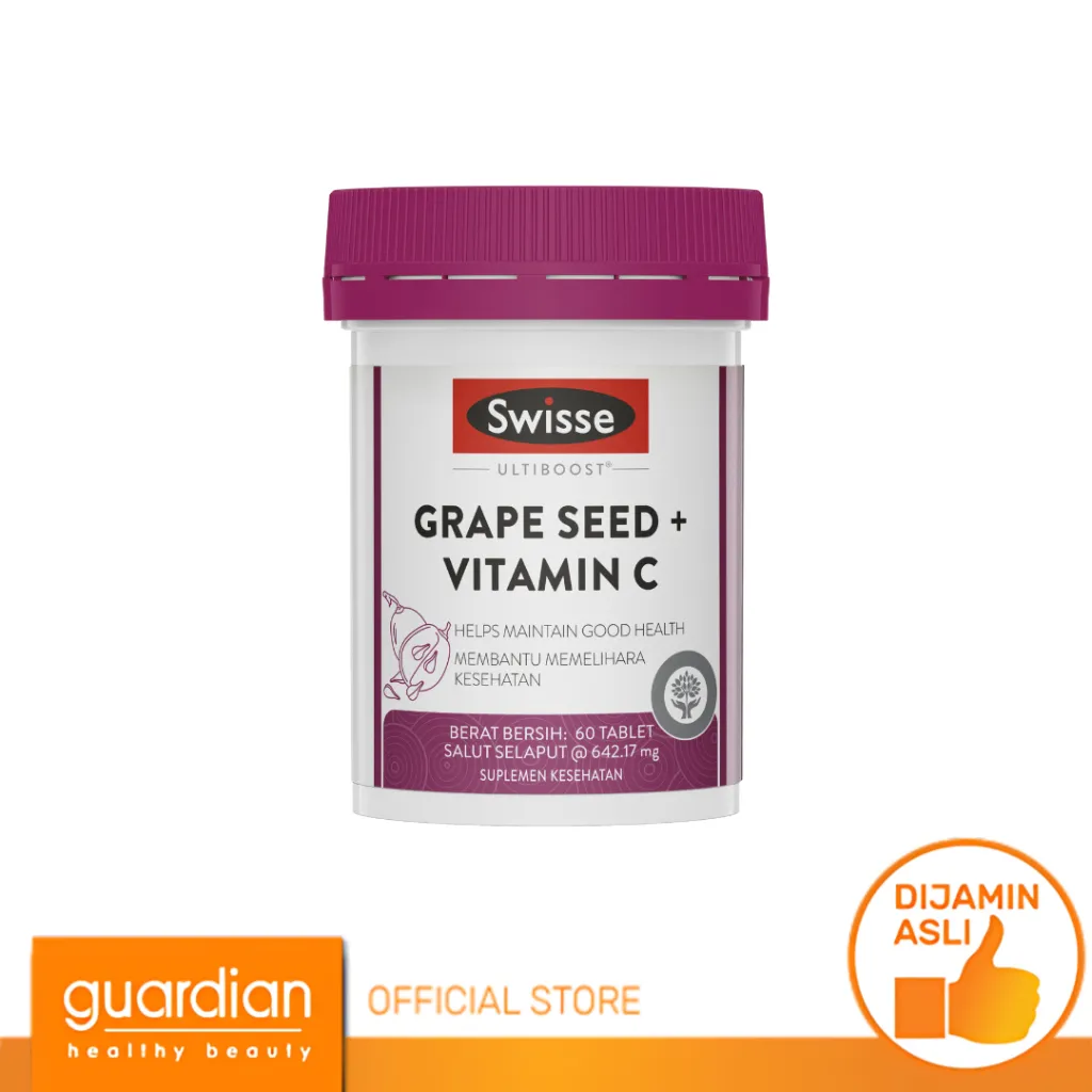Swisse Ultiboost Grape Seed + Vitamin C - Multivitamin untuk Mendukung Kulit Berseri 60S