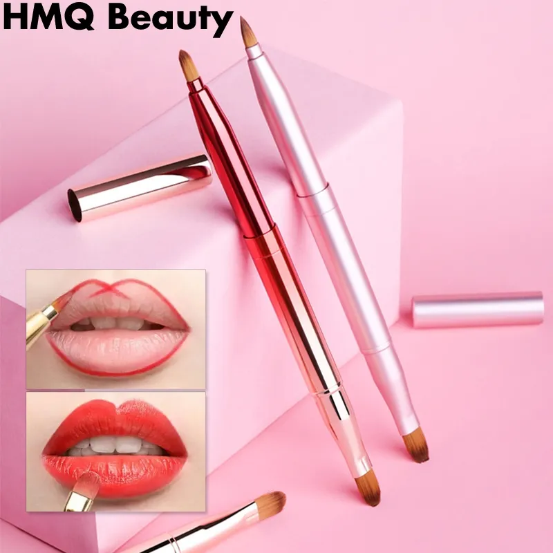 2in1 Lip Brush Lipstik Sikat Bibir Portabel Dual Kepala Sikat Lipstik Multifungsi Sikat Makeup