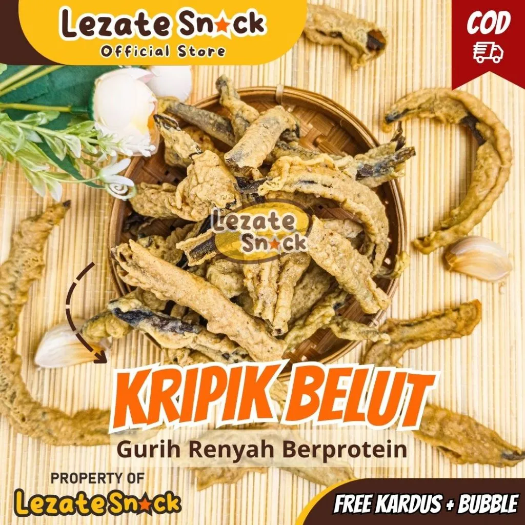 Belut Crispy 500gr Kiloan Murah Enak Renyah / Kripik Belut Jogja 1/2 kg / Kripik Belut /Keripik Belut Goreng Kualitas Super