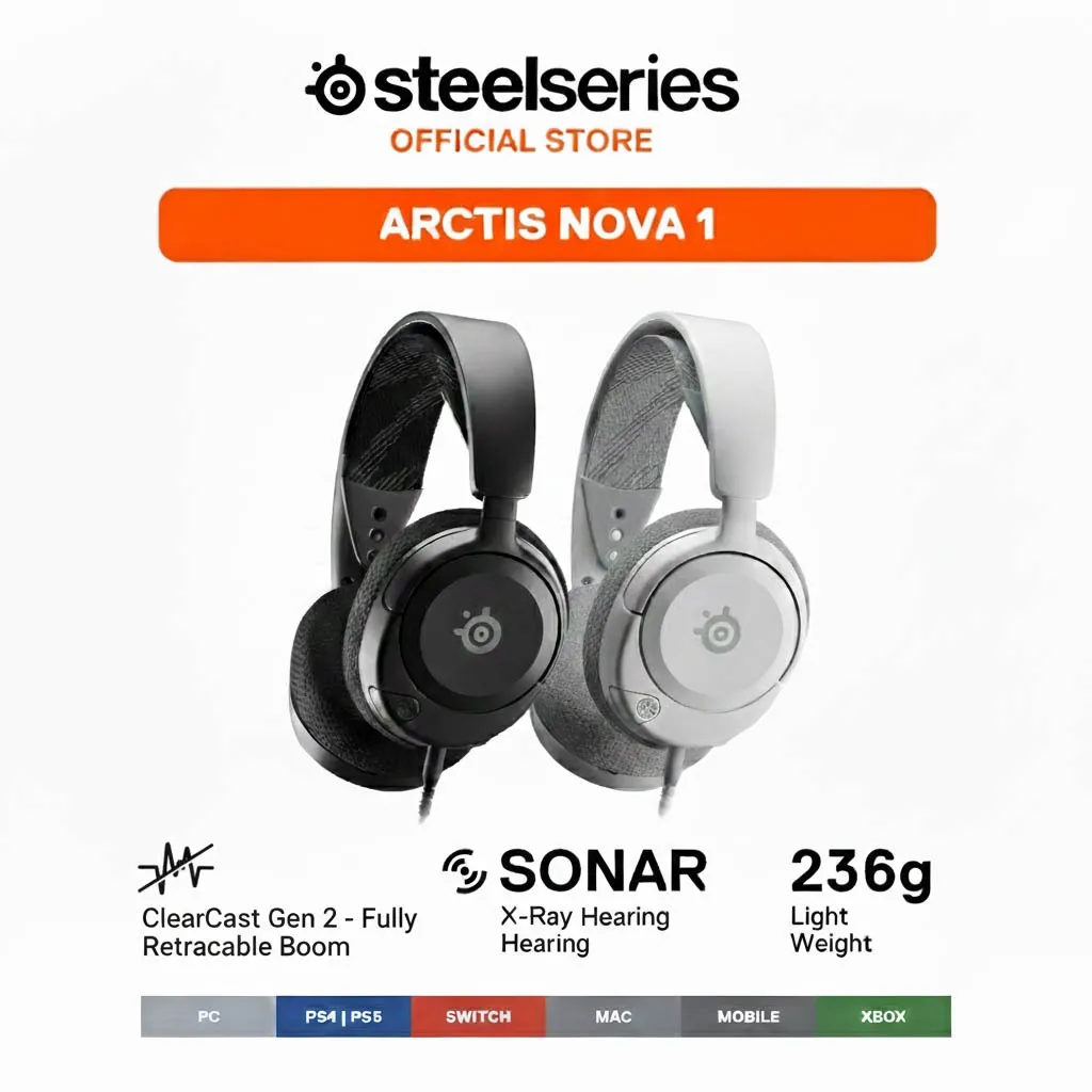 Steelseries Arctis Nova 1 Multi-Platform Premium Wired - Gaming Headset