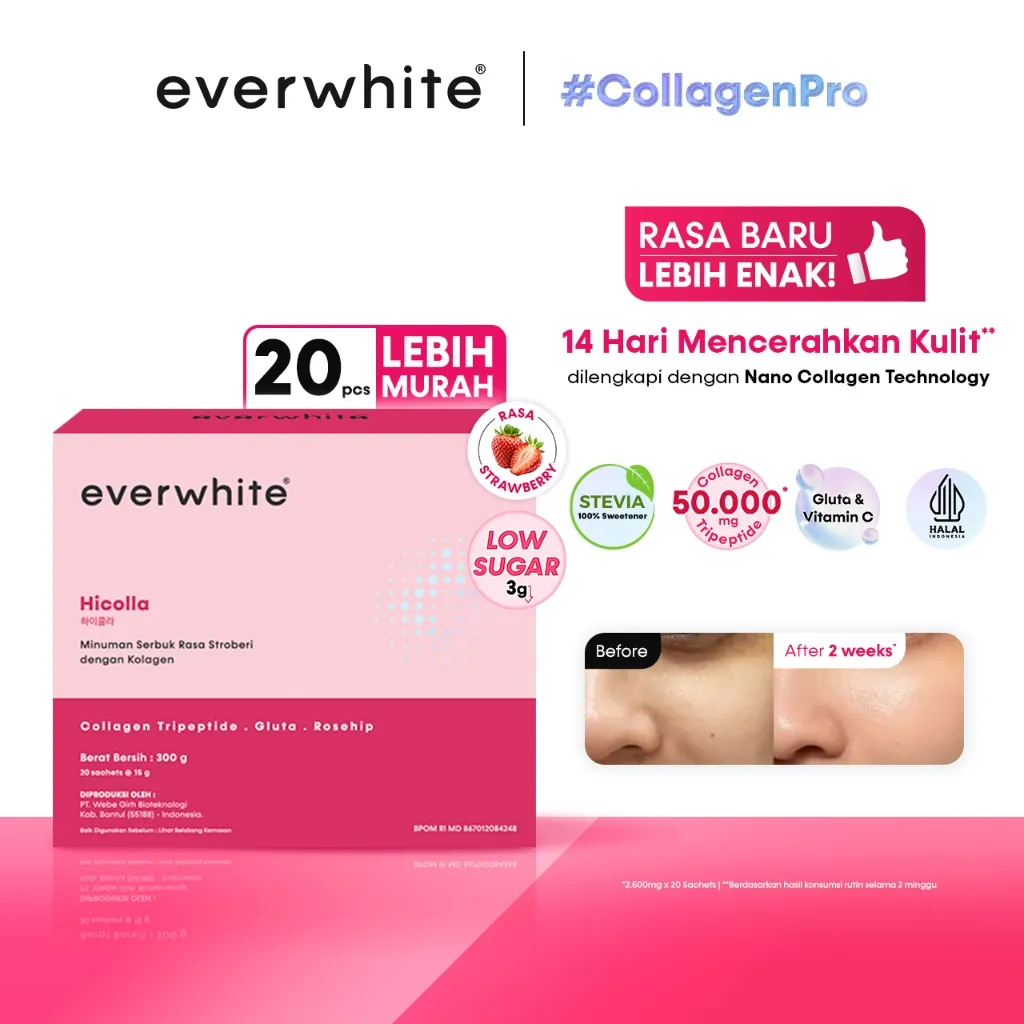 Everwhite Hicolla Collagen Drink Pencerah Kulit
