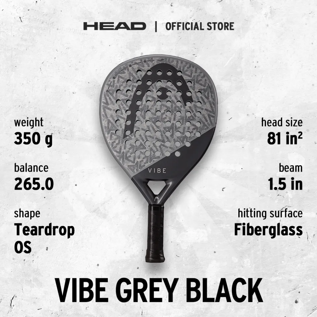 HEAD Padel Racket Vibe Series 2025 - Raket Padel FREE Cover Bag