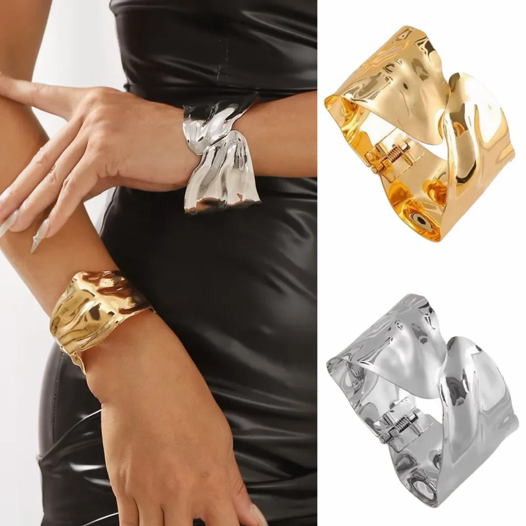 Moltena Statement Bracelet Gelang Cuff Bold Lebar Luxury Edgy Elegan