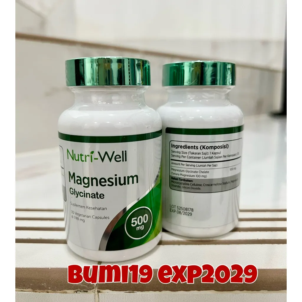 NUTRIWELL Magnesium Glycinate 500 mg 30vcaps