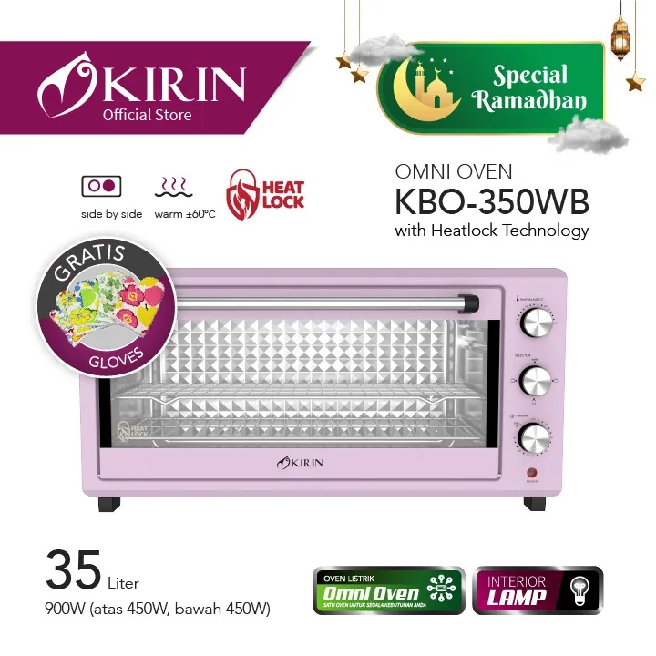 Kirin Beauty Oven 35 Liter KBO - 350WB / Oven Listrik/ Pemanggang