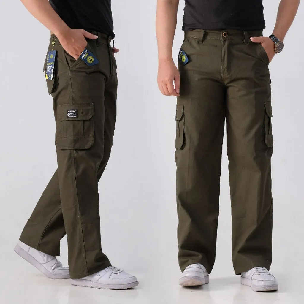 RIVERLINE19 -Celana Cargo Panjang Pria Dewasa -loose fitt Reguler Premium