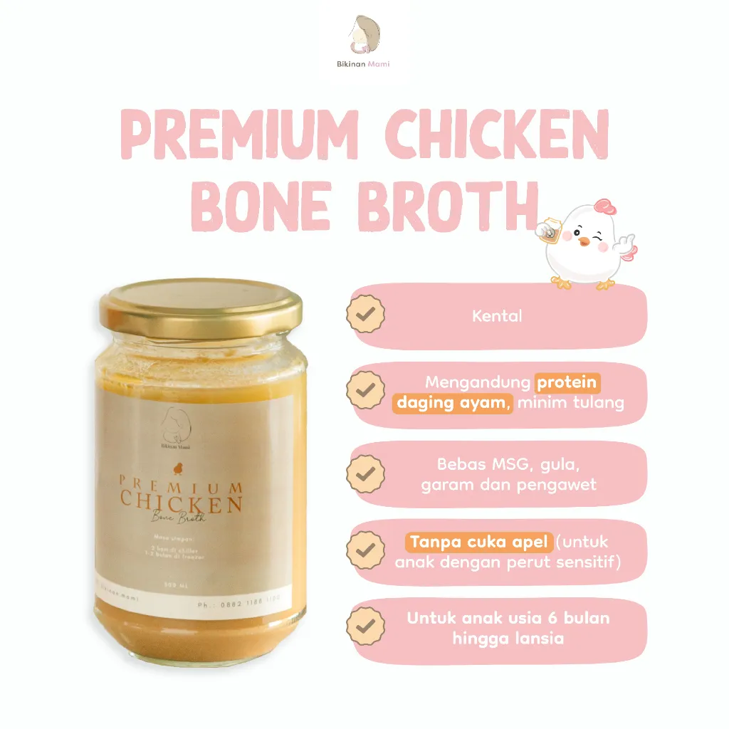 Bikinan Mami Premium Chicken Bone Broth - Kaldu Ayam MPASI - TB, Pencernaan & Gerd