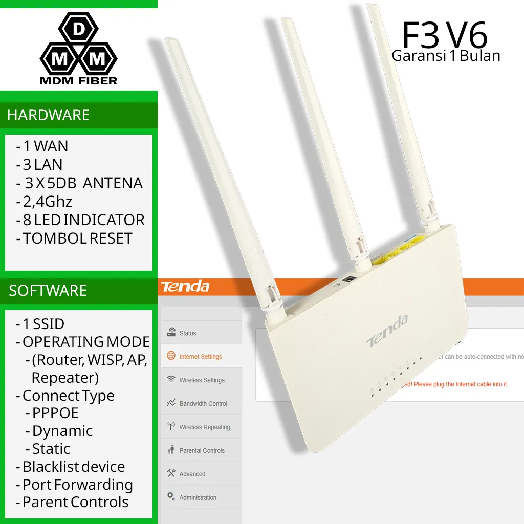 TENDA F3 V6 second router wifi