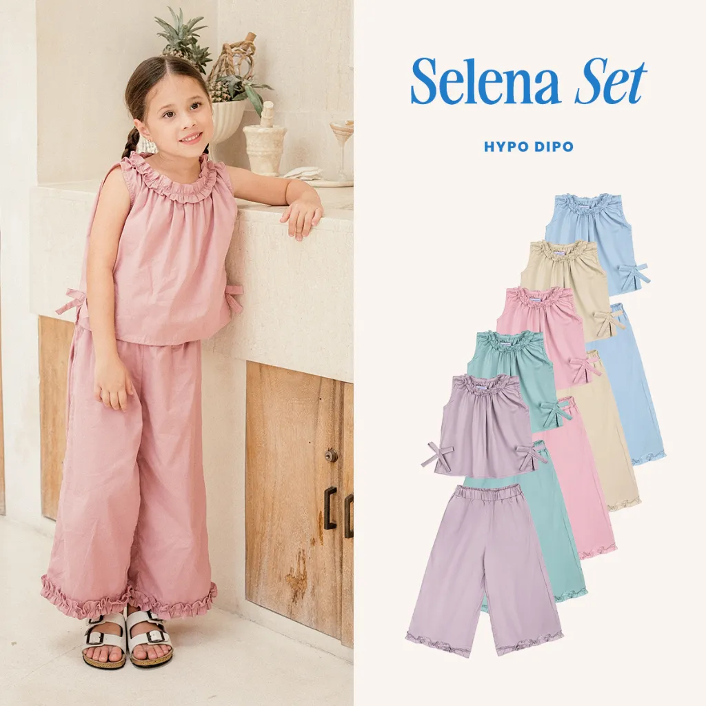 HYPO DIPO - Sellena Girl Set - Setelan Anak Perempuan 1-8 Tahun - One Set Casual Celana Panjang
