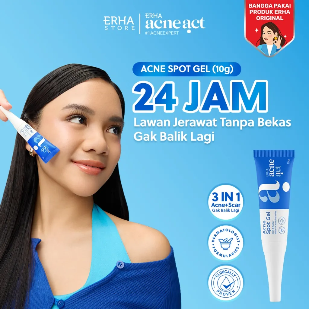 ERHA Acneact Acne Spot Gel 10g - Gel Totol Jerawat |  Acne Treatment | Salicylic Acid Niacinamide