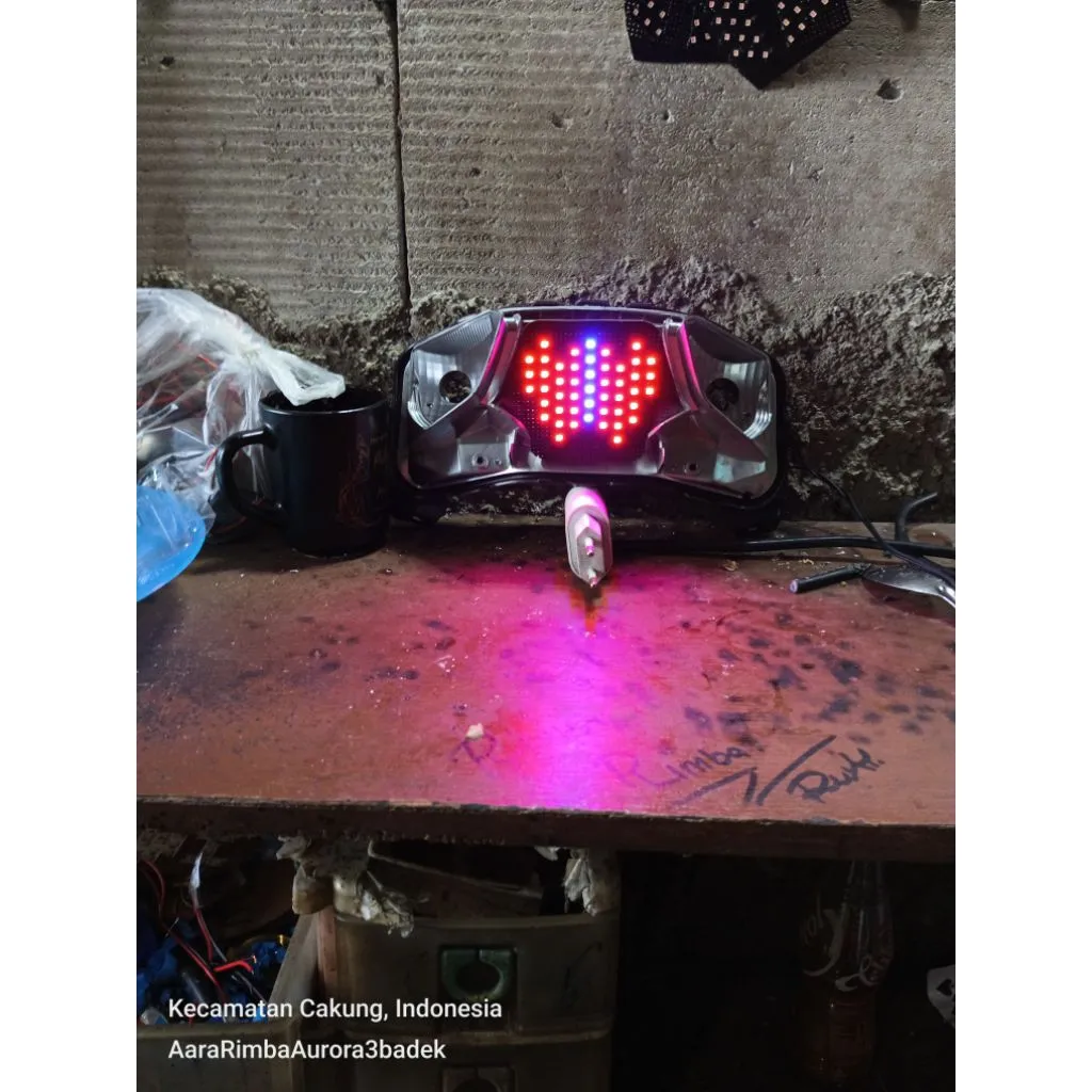 lampu running Yamaha gear 125 ultima 5 tr 8 mode otomatis tingal colok bonus lem