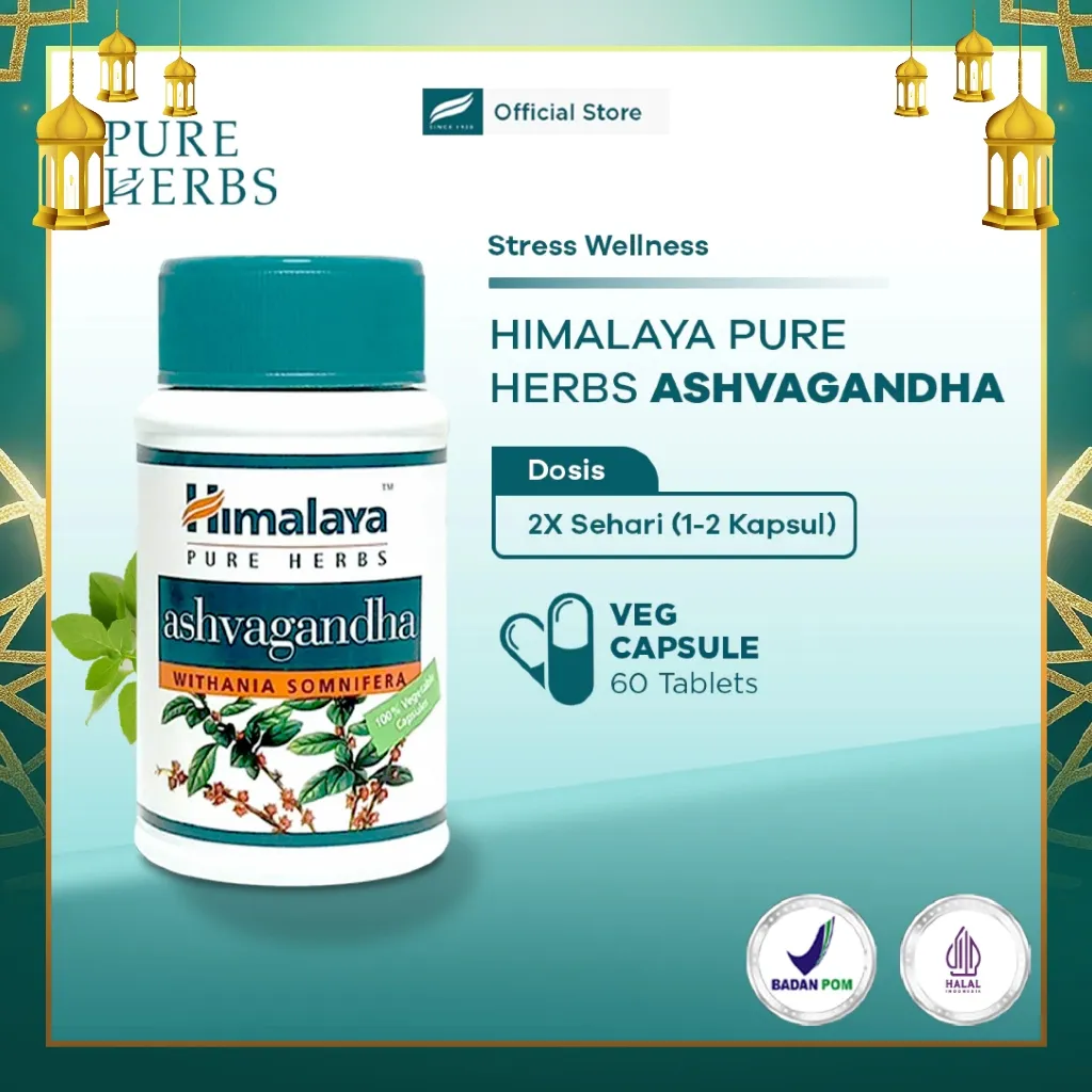 Himalaya Ashvagandha 60 Kapsul | Suplemen Herbal untuk Sirkulasi Darah