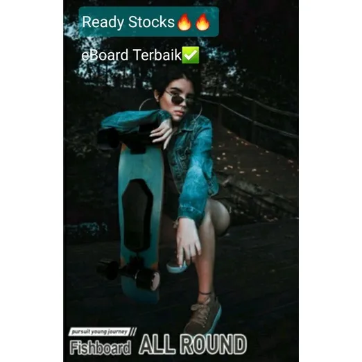 Electric Skate Board elektrik Skateboard Motor 350watt Dual Motor 350watt Speed up 20-25 km/jam Ready Stocks