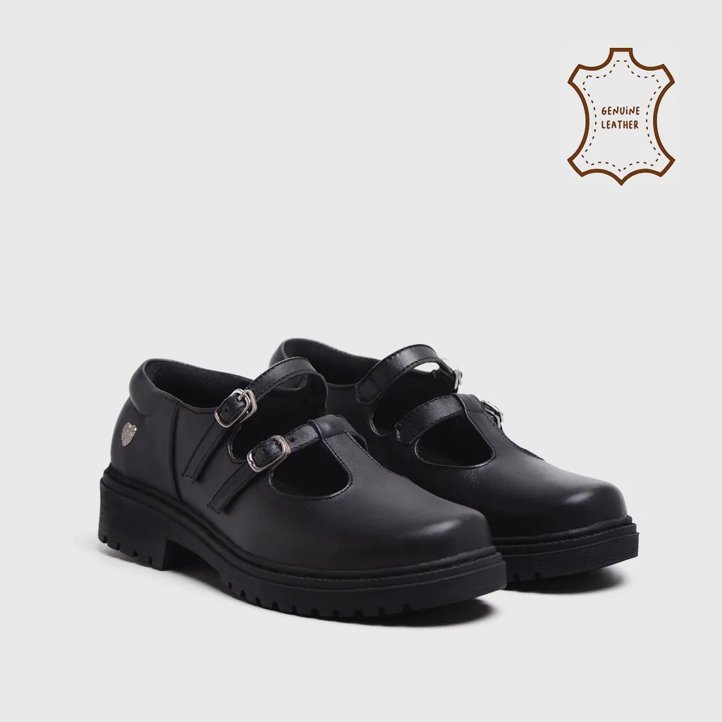 Adorable Projects - Onda Oxford Genuine Leather Black - Sepatu Wanita