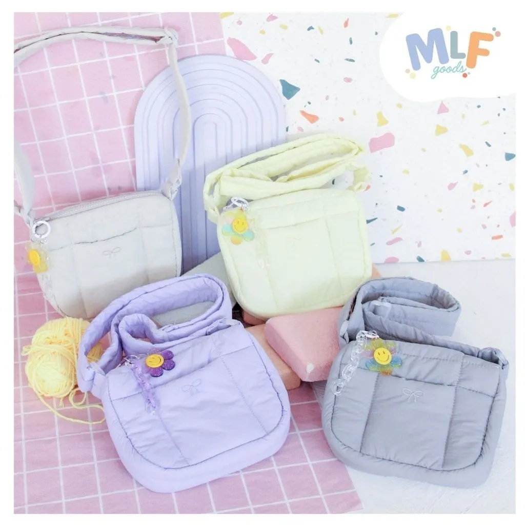 MLF Goods Mini Daisy Puffy Bag – Sling Bag Mini Anak Bahan Puffy dengan Varian Warna