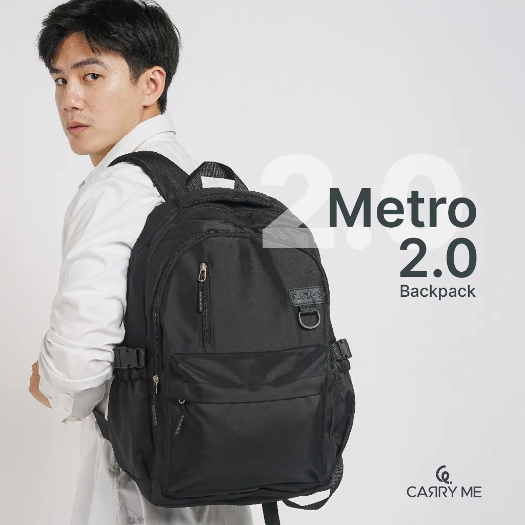 Carry Me - Metro 2.0 Backpack / Ransel Wanita Pria / Ransel Travel Sekolah Kuliah Kerja