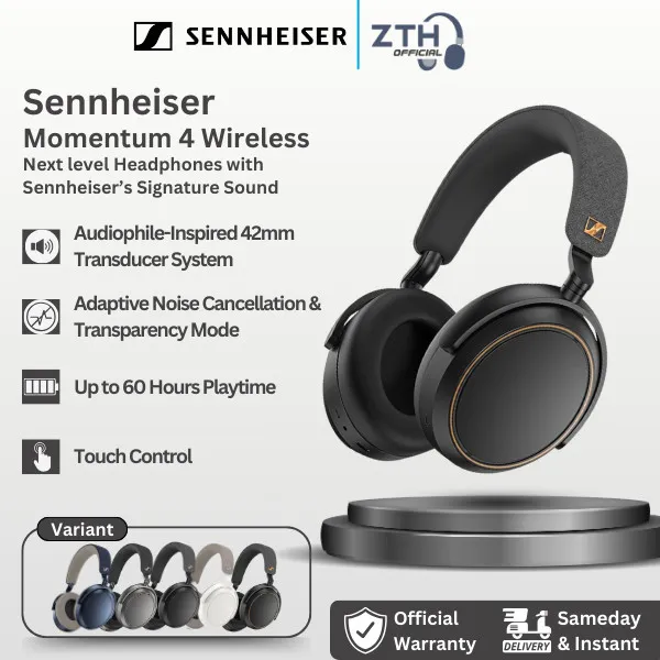 Sennheiser Momentum 4 Headphone Hybrid ANC Noise Cancelling Wireless