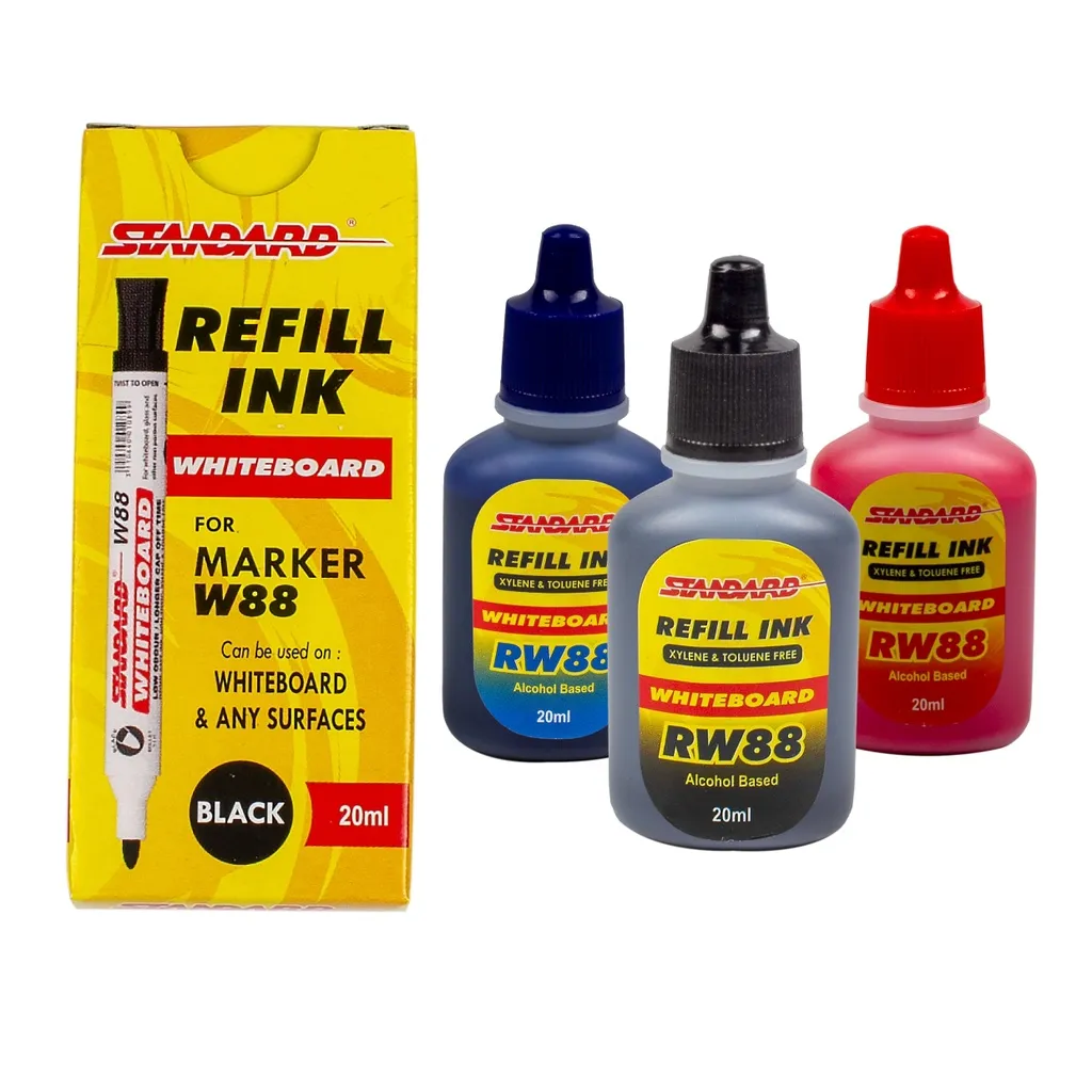 (TINTA ISI ULANG) REFILL SPIDOL PAPAN TULIS WHITEBOARD STANDARD W88 / RW-88 (BISA DIHAPUS)