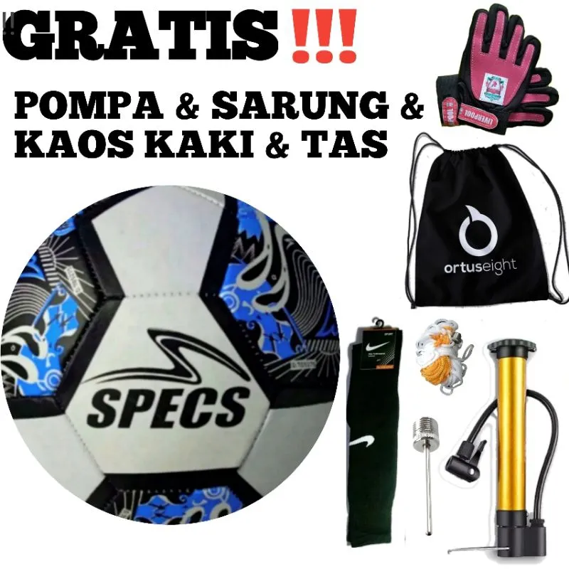 Bola Sepak Size 5 Bola Bliter Anak Bonus Pompa Pentil Dan Jaring