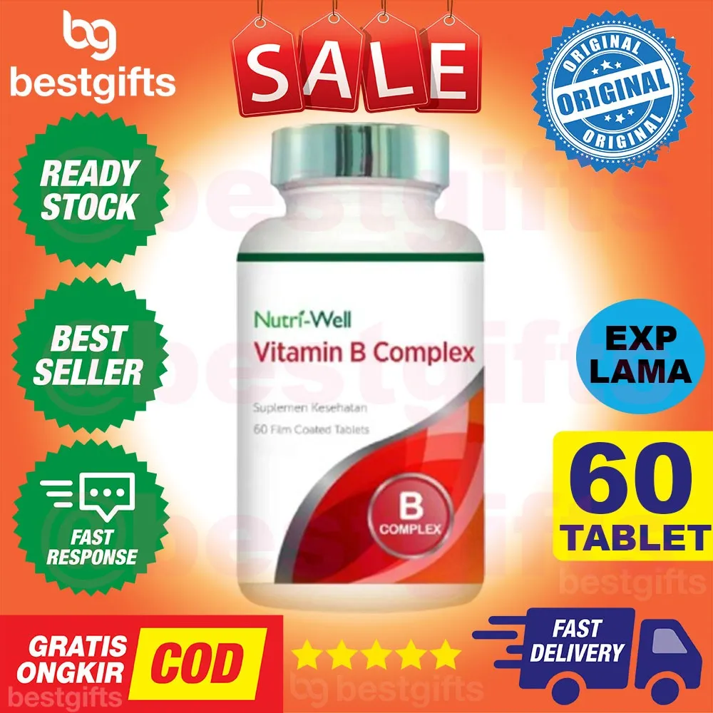 NUTRIWELL NUTRI WELL VIT B COMPLEX MEMENUHI KEBUTUHAN VITAMIN B KOMPLEX MENJAGA KESEHATAN TUBUH 60 TABLET