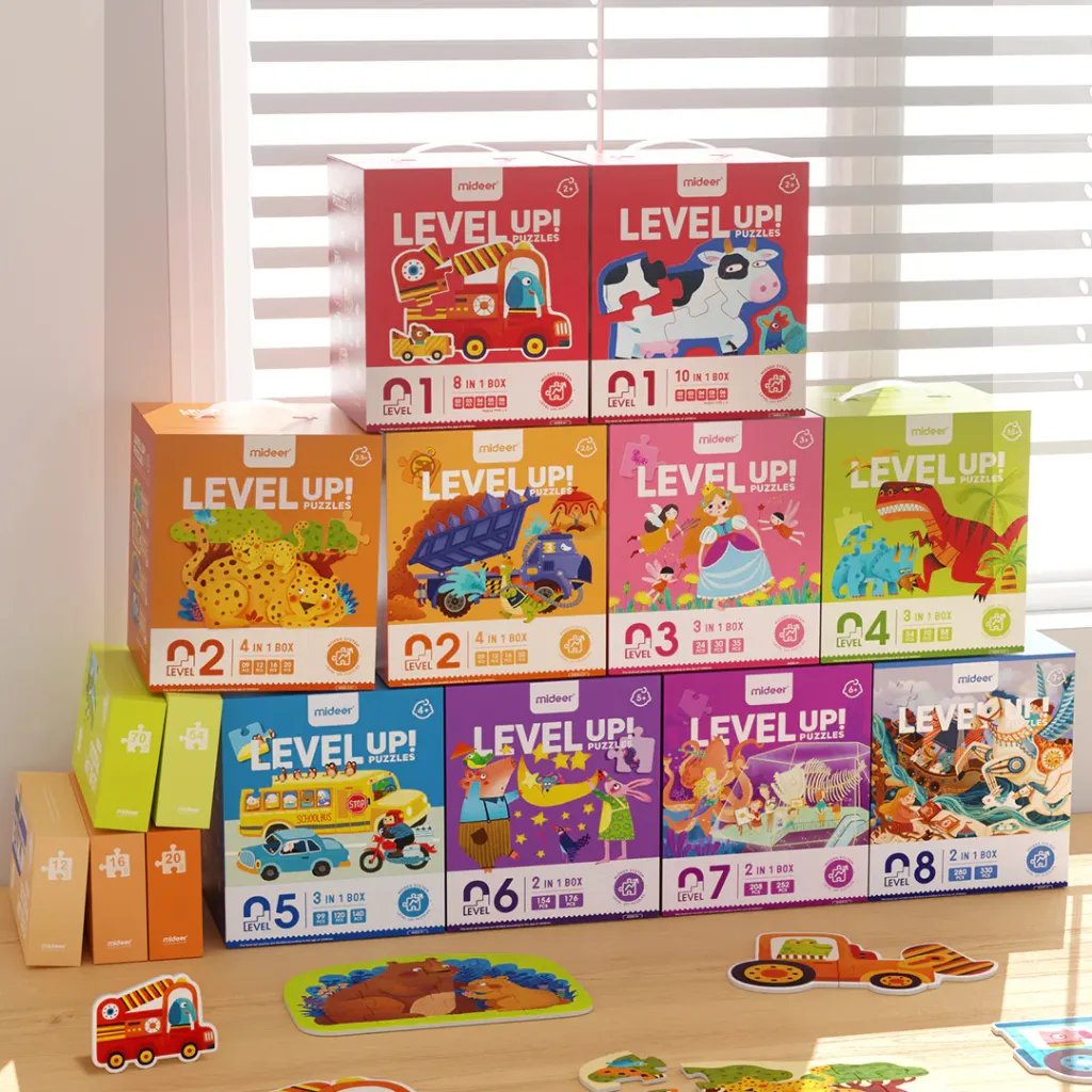 Mideer & Hightune Puzzle Evolusi Tingkat/Mainan Edukasi Anak - Lanjut Level 1 hingga Level 5