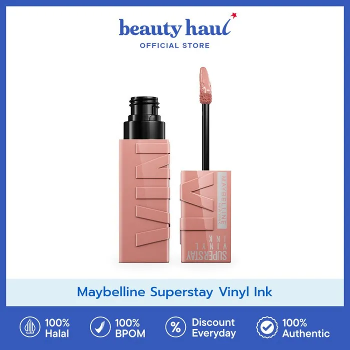 MAYBELLINE Superstay Vinyl Ink - Lip Cream Glossy Tahan Lama dengan Warna Intens