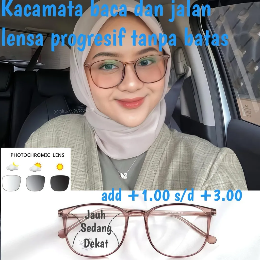kacamata progresif photocromic kacamata baca dan jalan bahan lentur pria dan wanita 8251