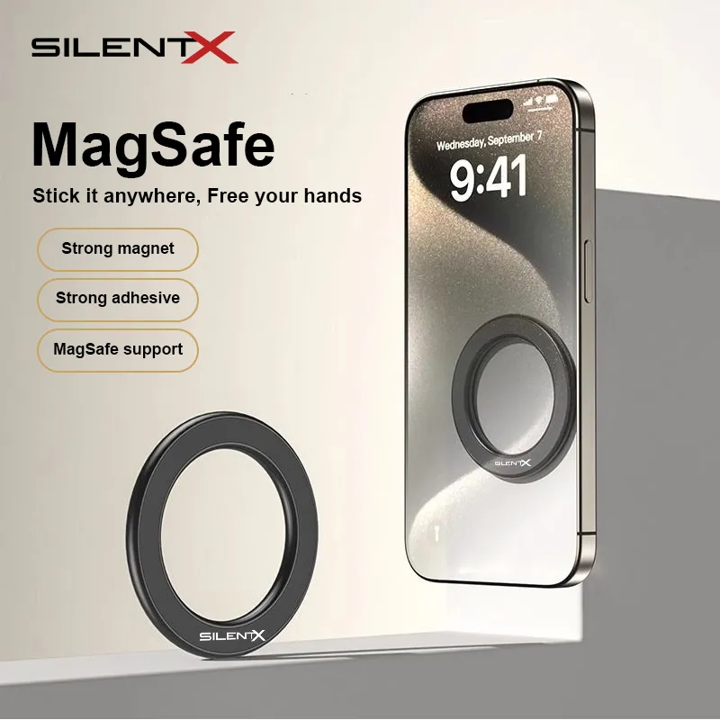 HIMTECH - SilentX Snaphold Wall Sticker Magnetic Magnet Ring Phone Holder HP Dinding Magsafe