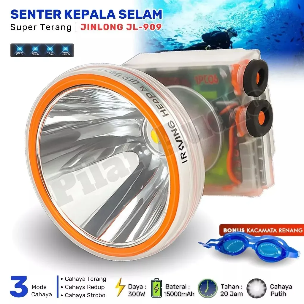 BISA COD~SENTER KEPALA SELAM 300Watt JINLONG BODY TRANSPARAN LED LASER JIN LONG JL-909