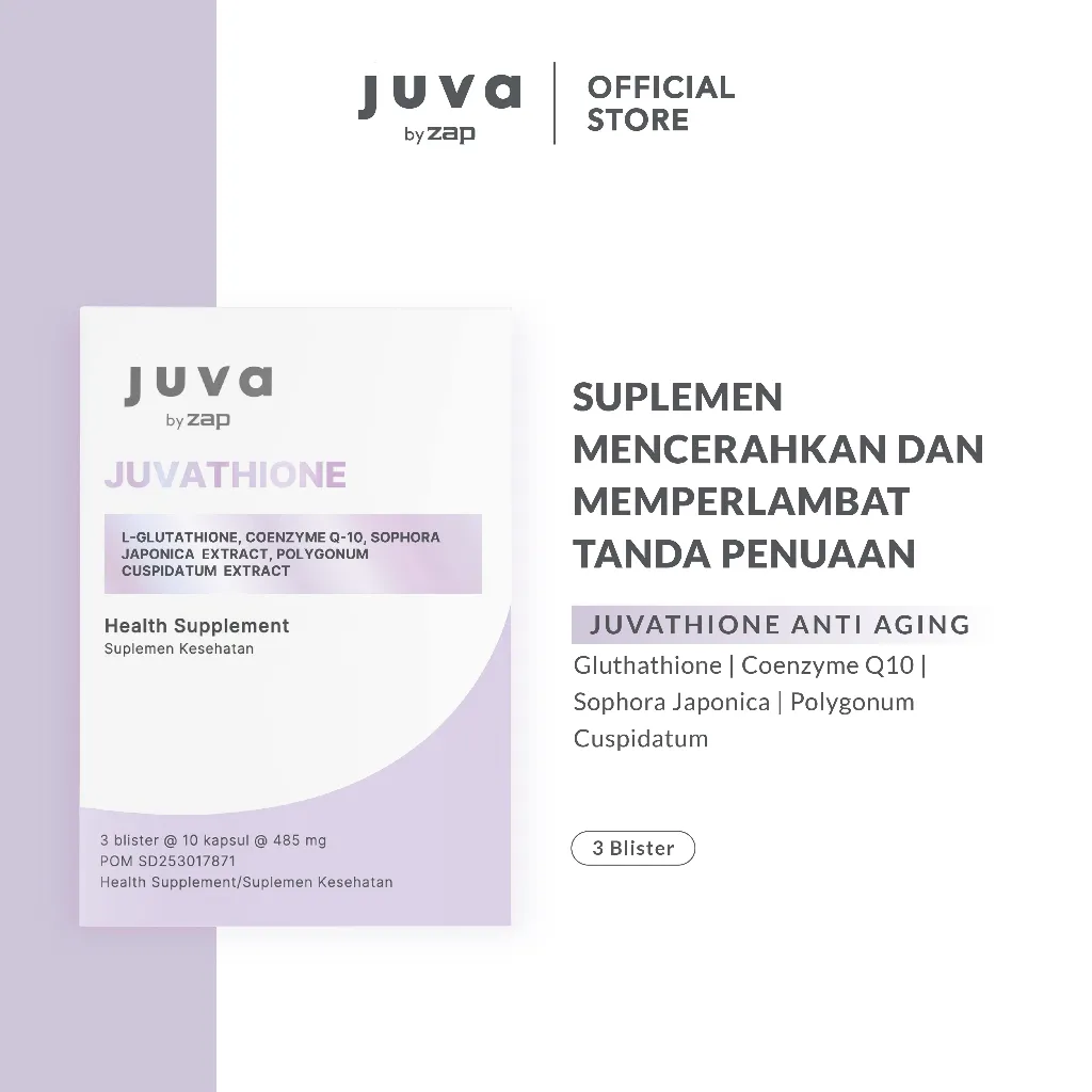 Juvathione Antiaging - Glutathione dan Coenzyme Q10 -  - 30 kapsul