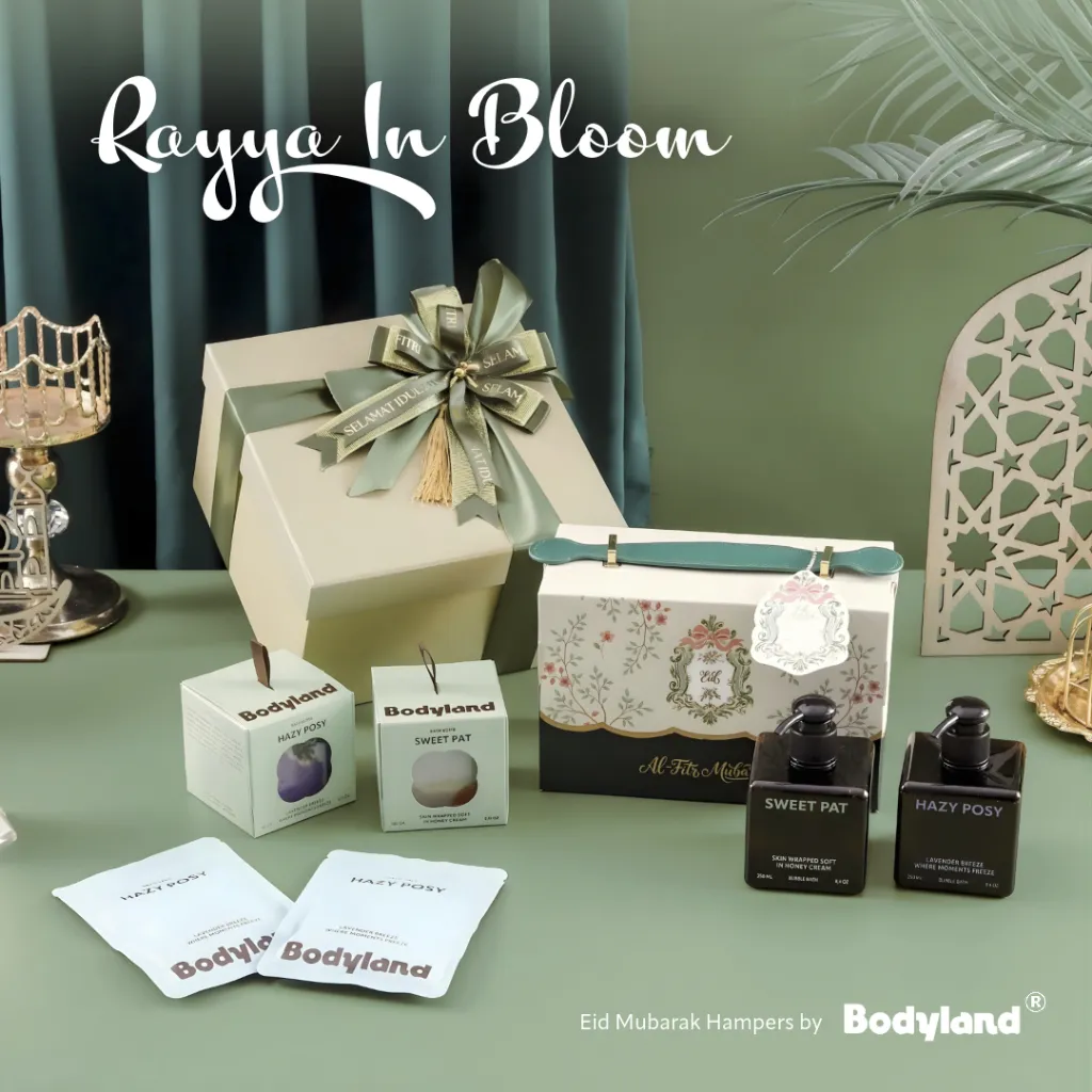 Hampers Hadiah Lebaran / Eid Mubarak - Bodyland - Special Box + Bath Bomb + Bubble Bath + Bath Salt